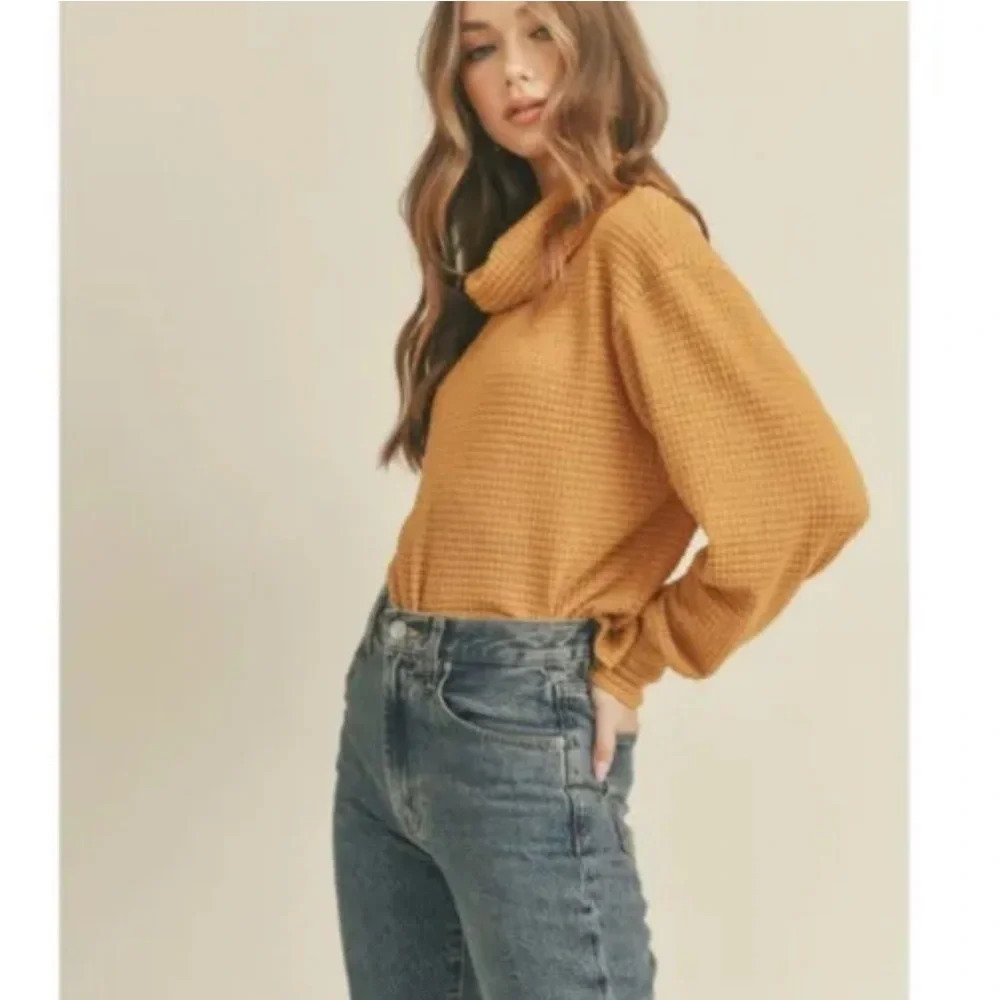Free People Juicy Long Sleeve Thermal Top In Canyon Moon Size Small NWT